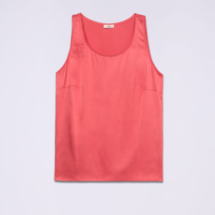 Oltre - Top in raso di viscosa - Rosso