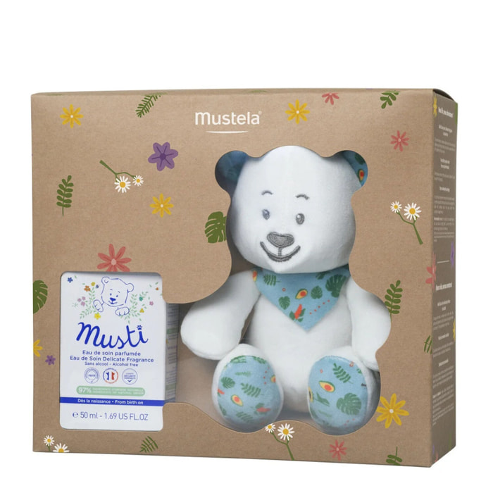 Bébé Musti - Coffret Eau de Soin Parfumée 50 ml + Peluche