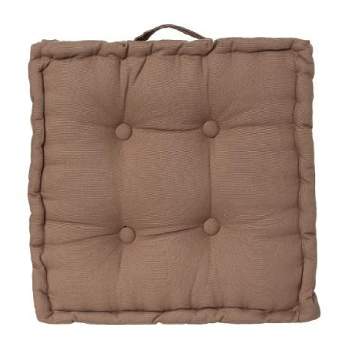 Coussin de sol 40 x 40 x 8 cm Atmosphéra - Couleur: Taupe