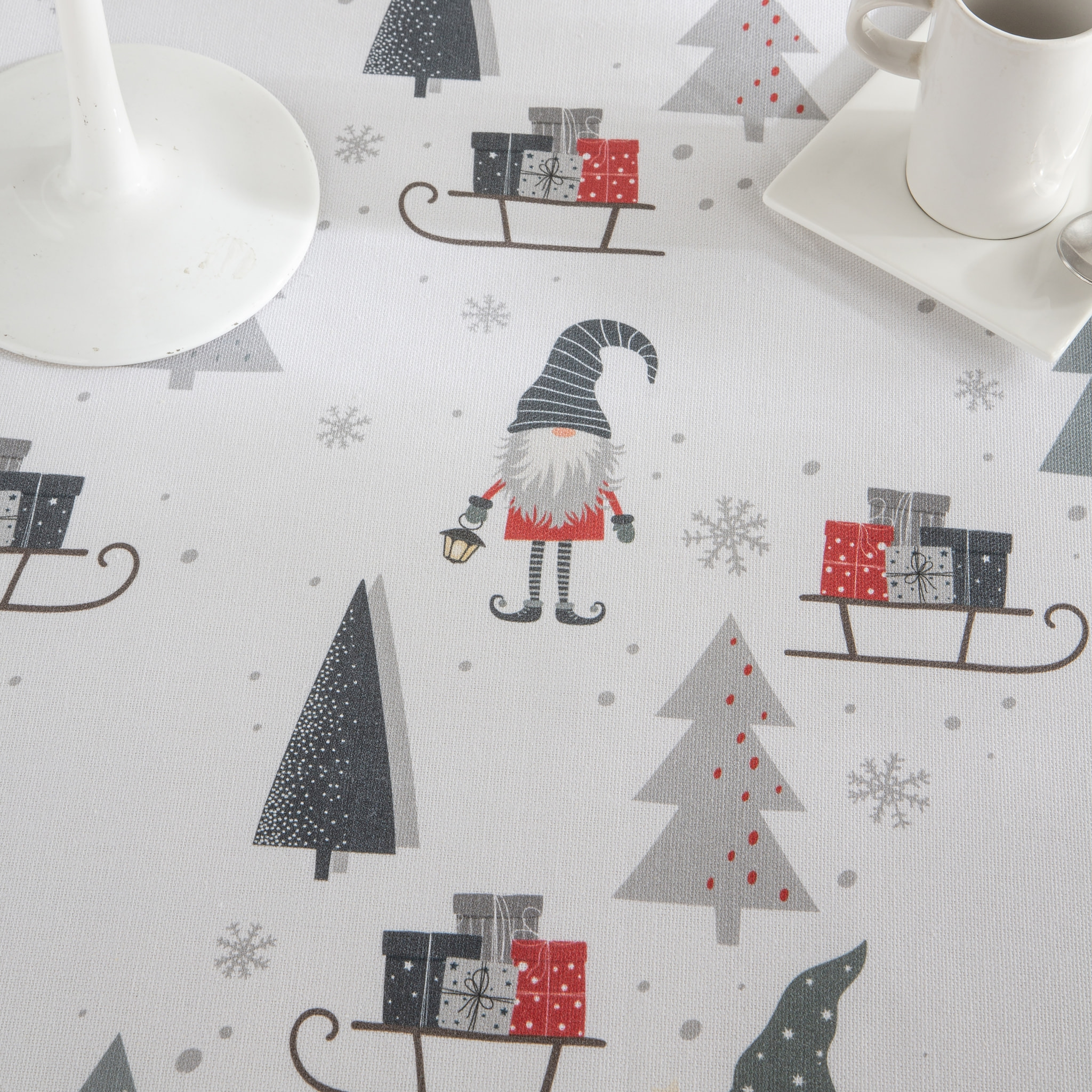 Nappe nöel anti-tâches 100% coton TRINEO