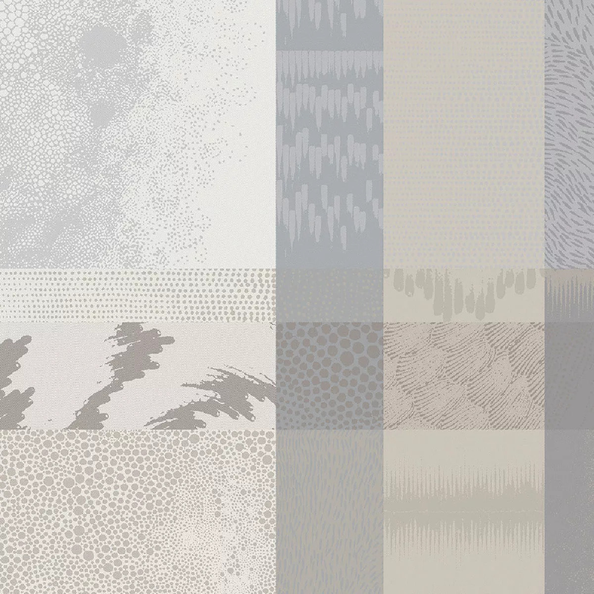 Serviette pur coton motif jacquard gris beige Mille matieres vapeur