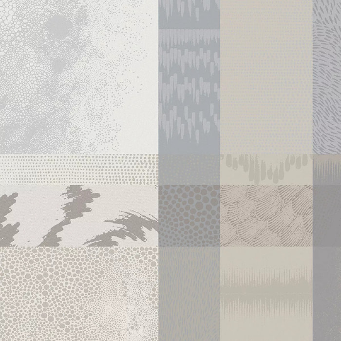 Serviette pur coton motif jacquard gris beige Mille matieres vapeur