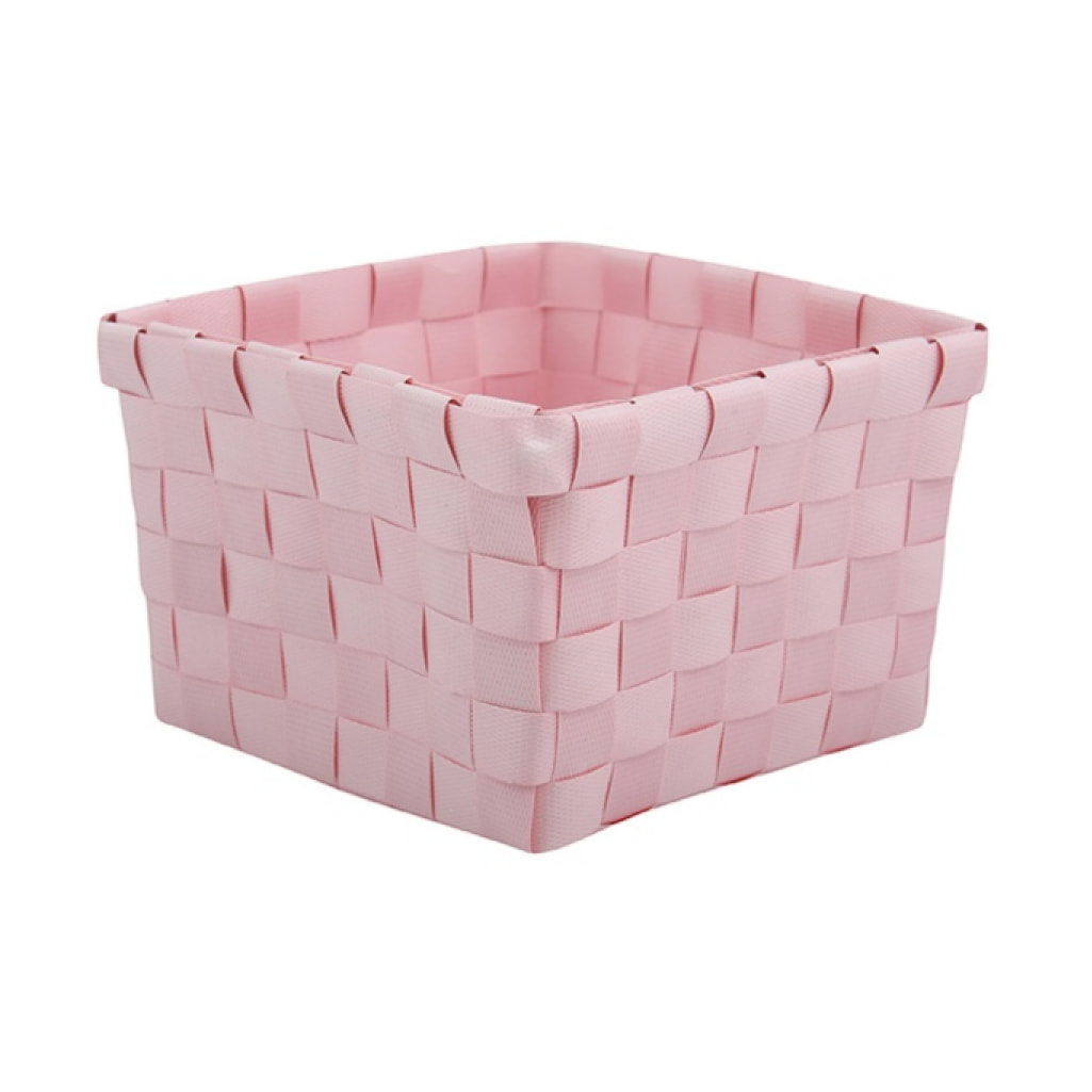 Panier de rangement 10x10x7,5cm Rose Pastel MSV