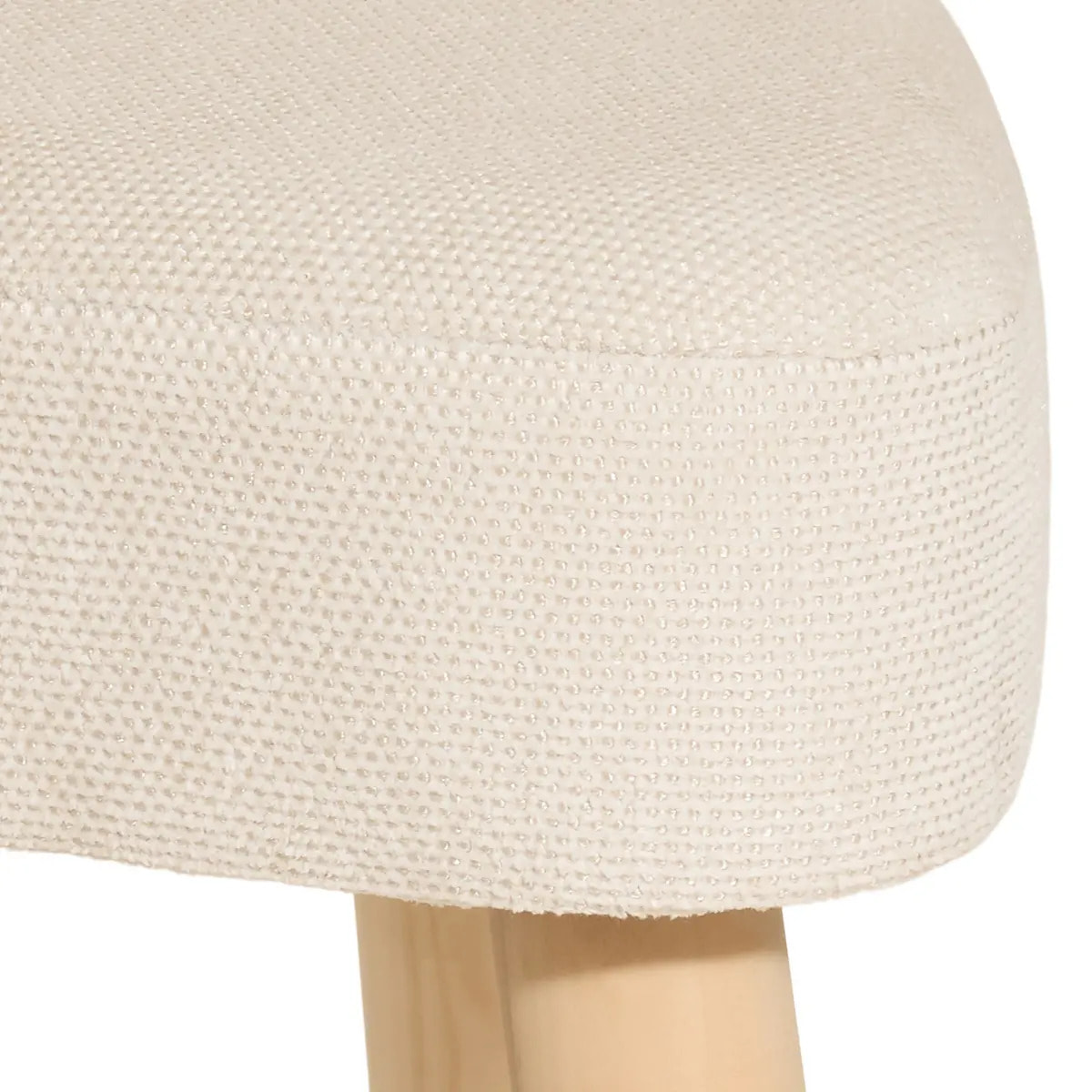 Tabouret "Thena" blanc ivoire