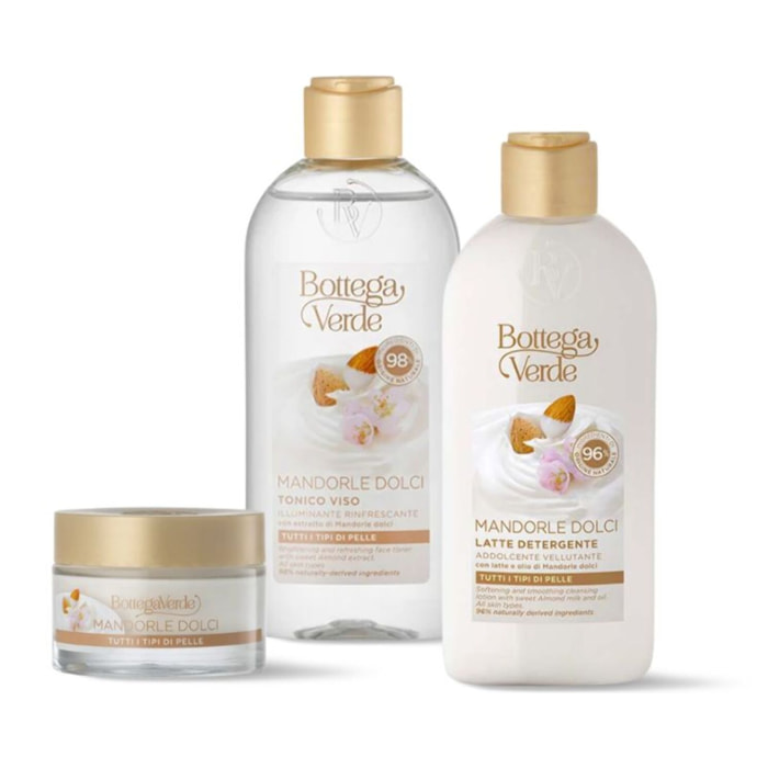 Confezione Mandorle dolci - Crema viso + Latte detergente + Tonico