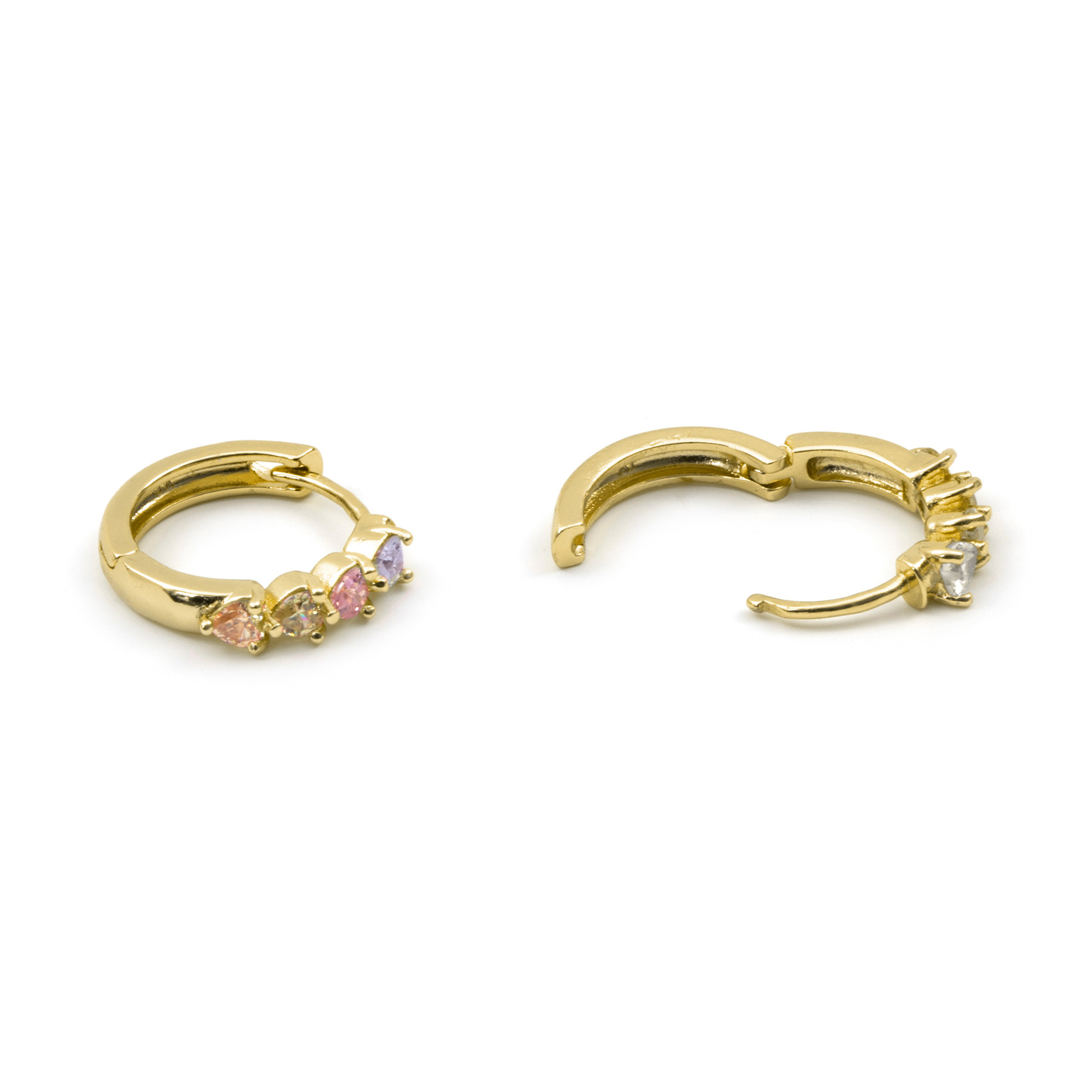 Pendientes Lakon acabado oro rosa 18k