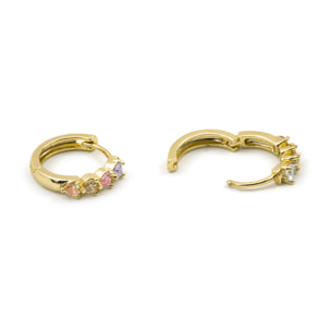 Pendientes Lakon acabado oro rosa 18k