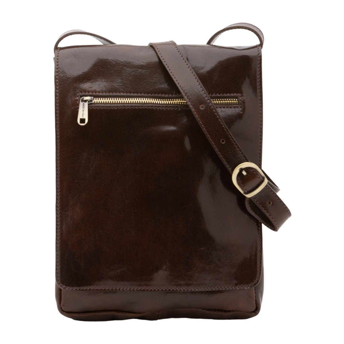 Borsa a tracolla  da uomo In Vera pelle Made in Italy 24x30x4 cm