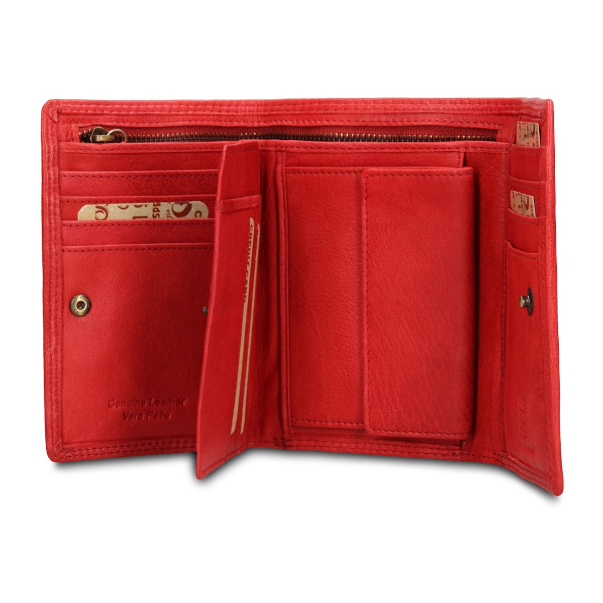 Portafoglio uomo in vera pelle - Modello Erevan Lux - Casual - 14.0 x 10.0 x 2.5 cm