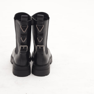 STIVALETTO ELASTICO E ZIP NERO