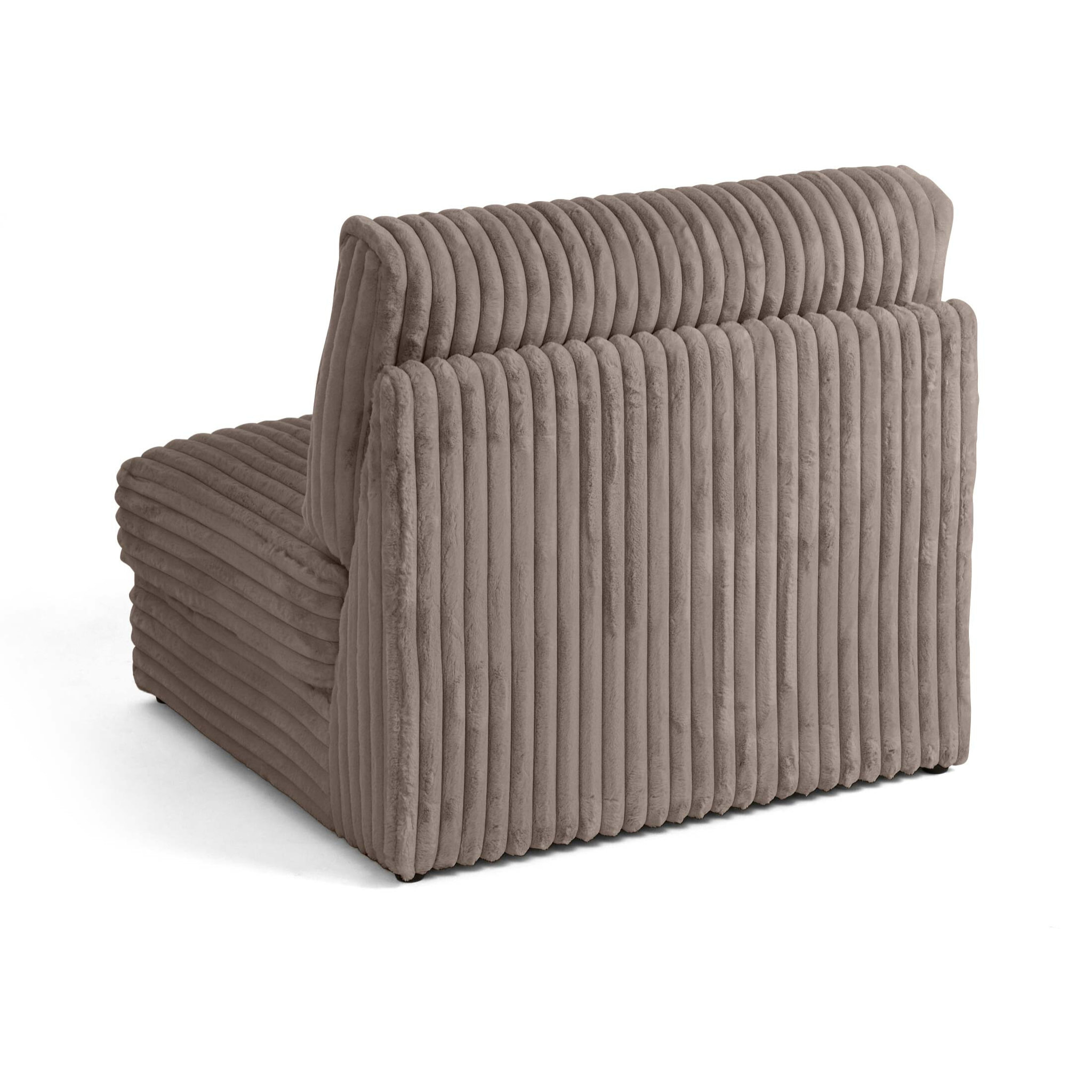 Jasper - module d'assise - en fausse fourrure côtelée - Taupe