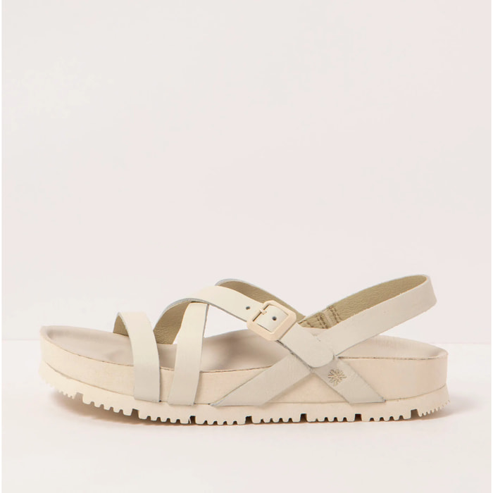 Sandalias 1619 NAPPA CREAM /BURDEOS color Cream