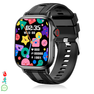 Smartwatch B05 con chiamate BT, notifiche push. Monitor sportivo e di salute. Corona multifunzione.