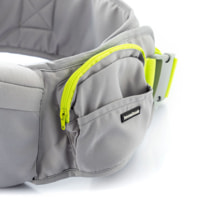 Cintura porta bebè Evolutive con tasche seccaby Innovagoods - grigio e verde - 122x20x16 cm