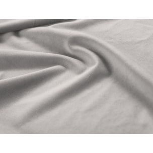 Méridienne droite "Bali" en velours argent