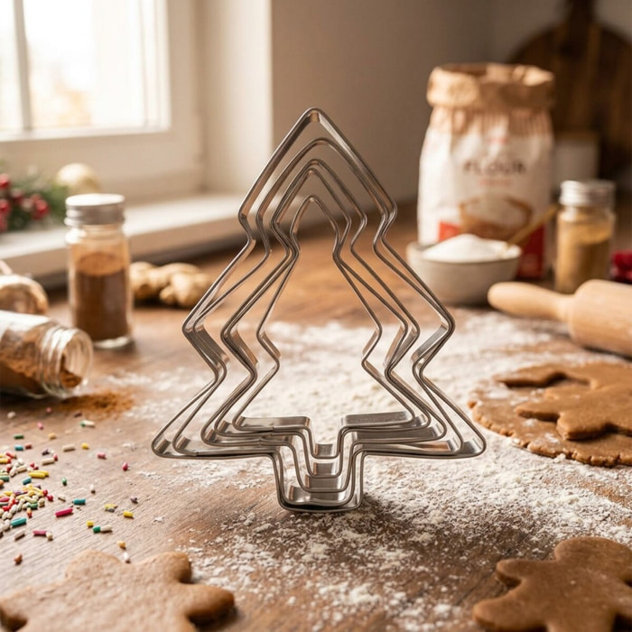 Lot de 5 emporte-pièces de Noël en forme de sapin Zenker Emporte-pièces