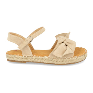 Sandalia plana de yute casual con lazo y pulsera ajustable primavera verano 2020