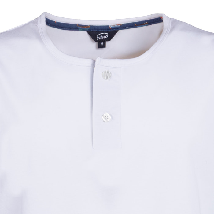 Pigiama leggero UOMO corto cotone barchette blu