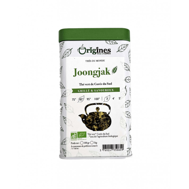Joongjak Premium - Thé Vert Bio de Corée du Sud - Boîte métal 50g