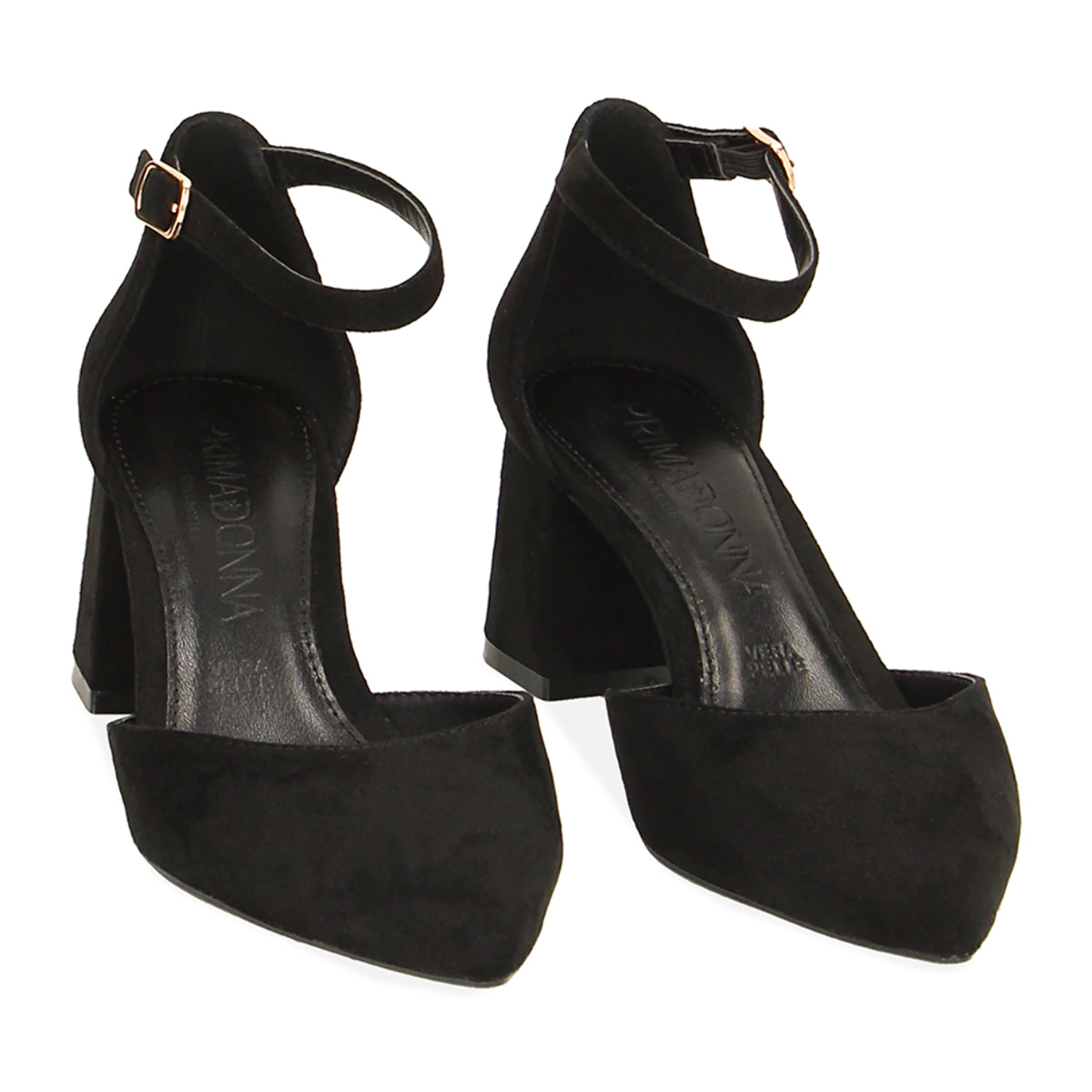 Open Shank negras en tela