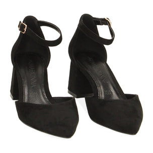 Open Shank negras en tela