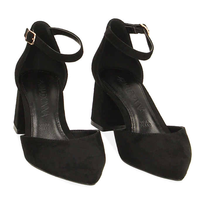 Open Shank negras en tela