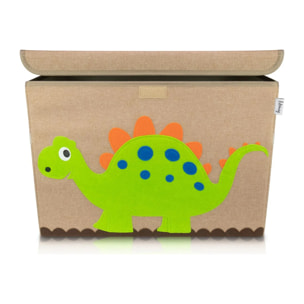 Boîte de rangement en tissu pour enfant grand modèle Dinosaure "Stégosaure " avec couvercle Lifeney