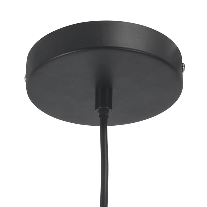 Forlight Viva lampara colgante en negro y madera clara para bombilla E27