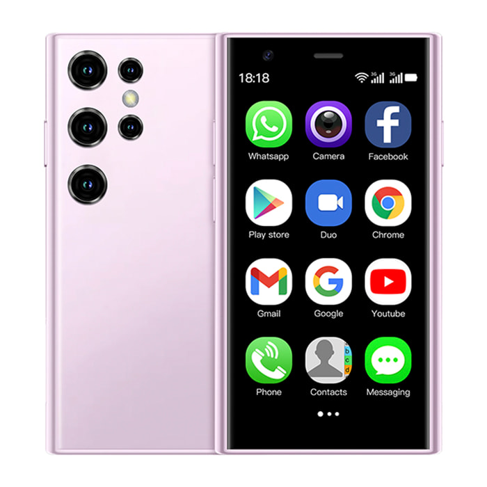 Mini smartphone S23 pro 3G, Android 8.1, 2GB RAM + 16GB. Schermo da 3''. Doppia scheda SIM.