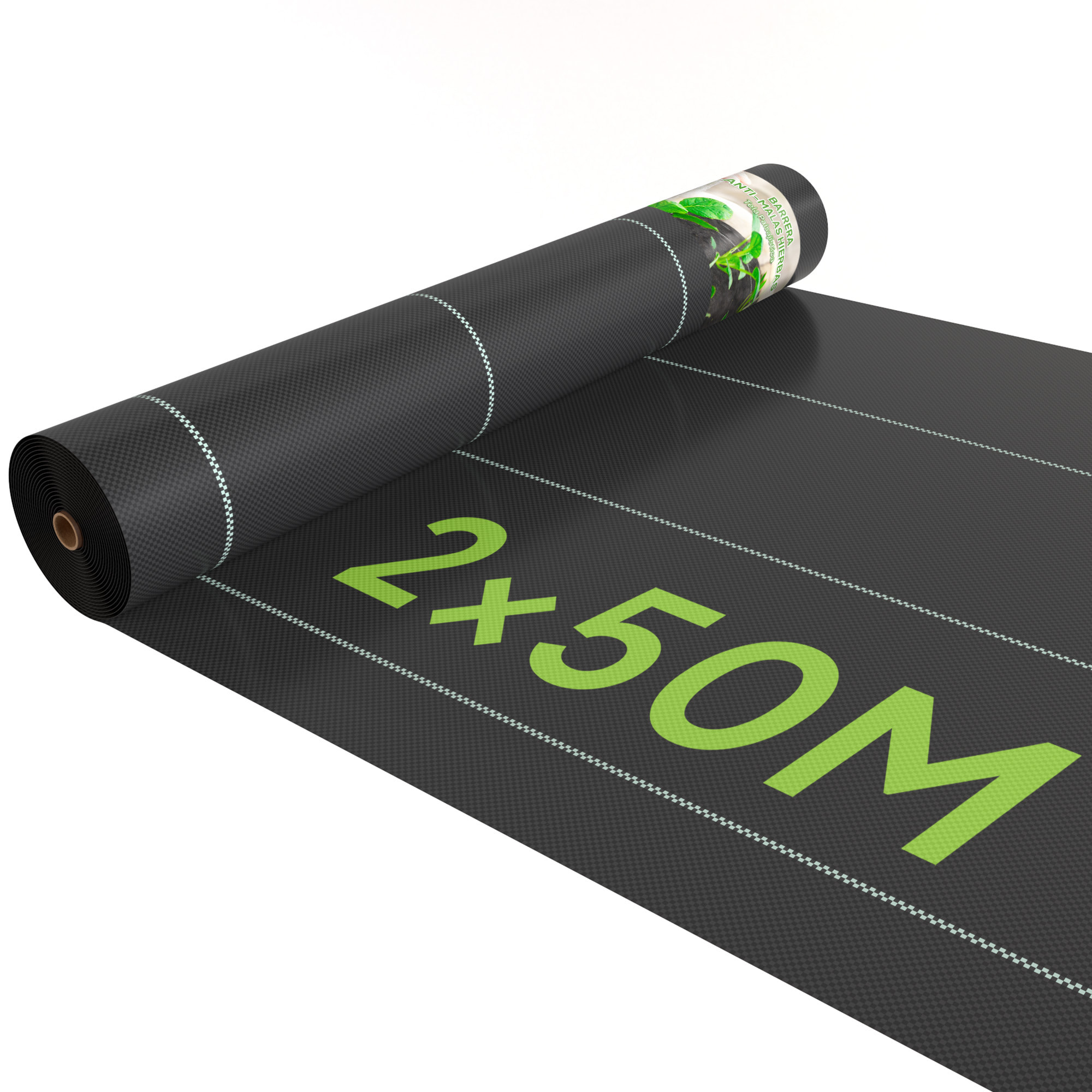 Malla Antihierbas Malla Antihierbas 2x50 m Malla Antimaleza Malla Geotextil contra Malas Hierbas y Malezas 100 g/m² para Jardín Terraza Patio Negro