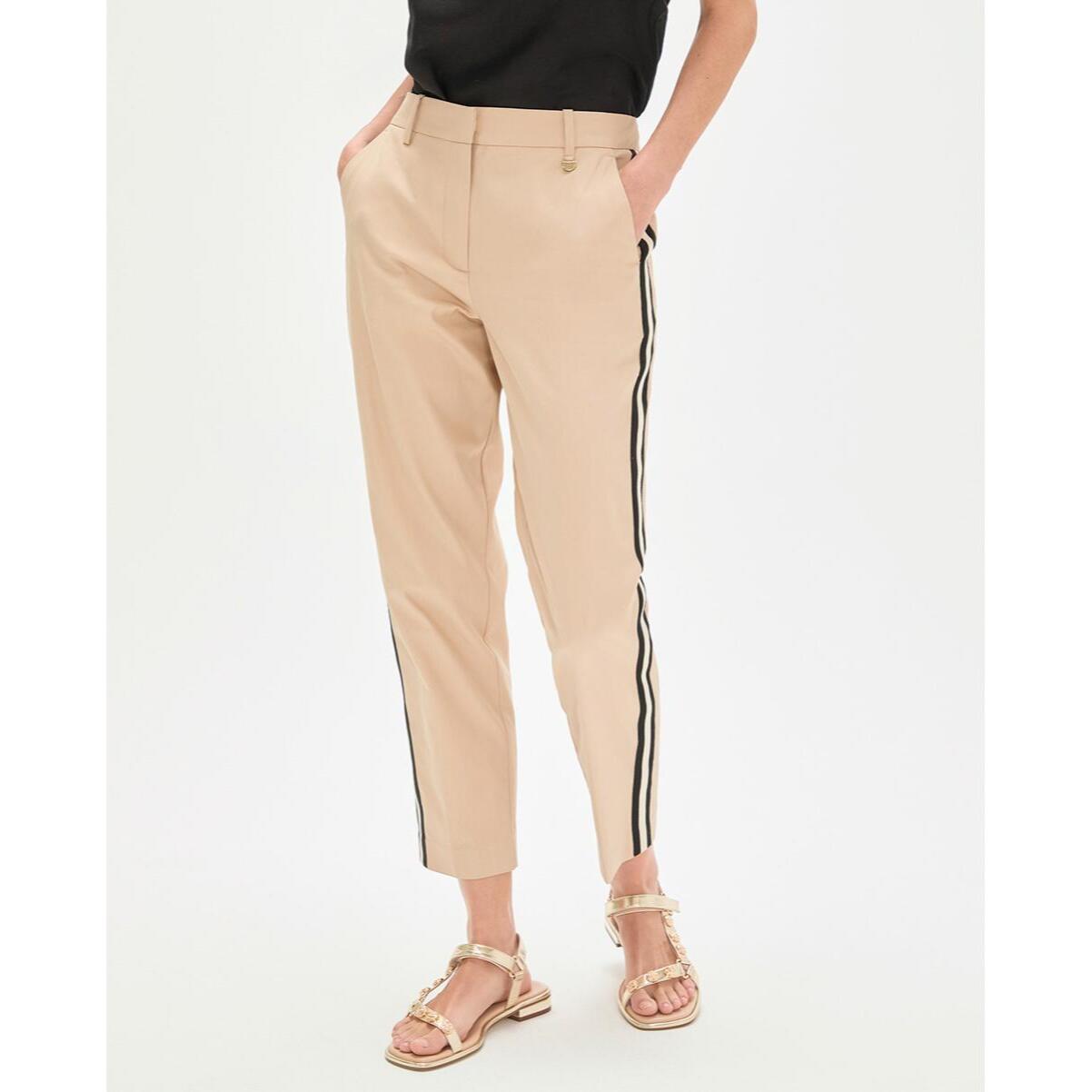 Pantaloni dritti con strisce laterali