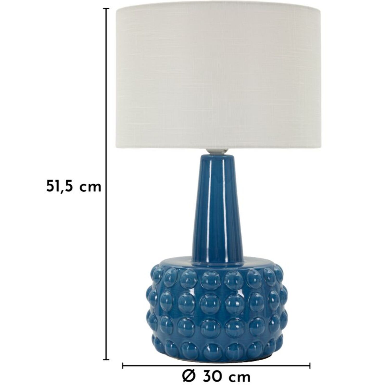 LAMPADA DA TAVOLO GRESS BLU CM Ø 30X51,5