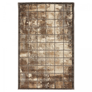 Tapis salon et chambre tissé motif géométrique REPE