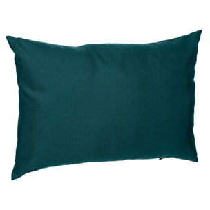 Coussin déco d'extérieur "Korai" bleu canard 30x50cm en polyester