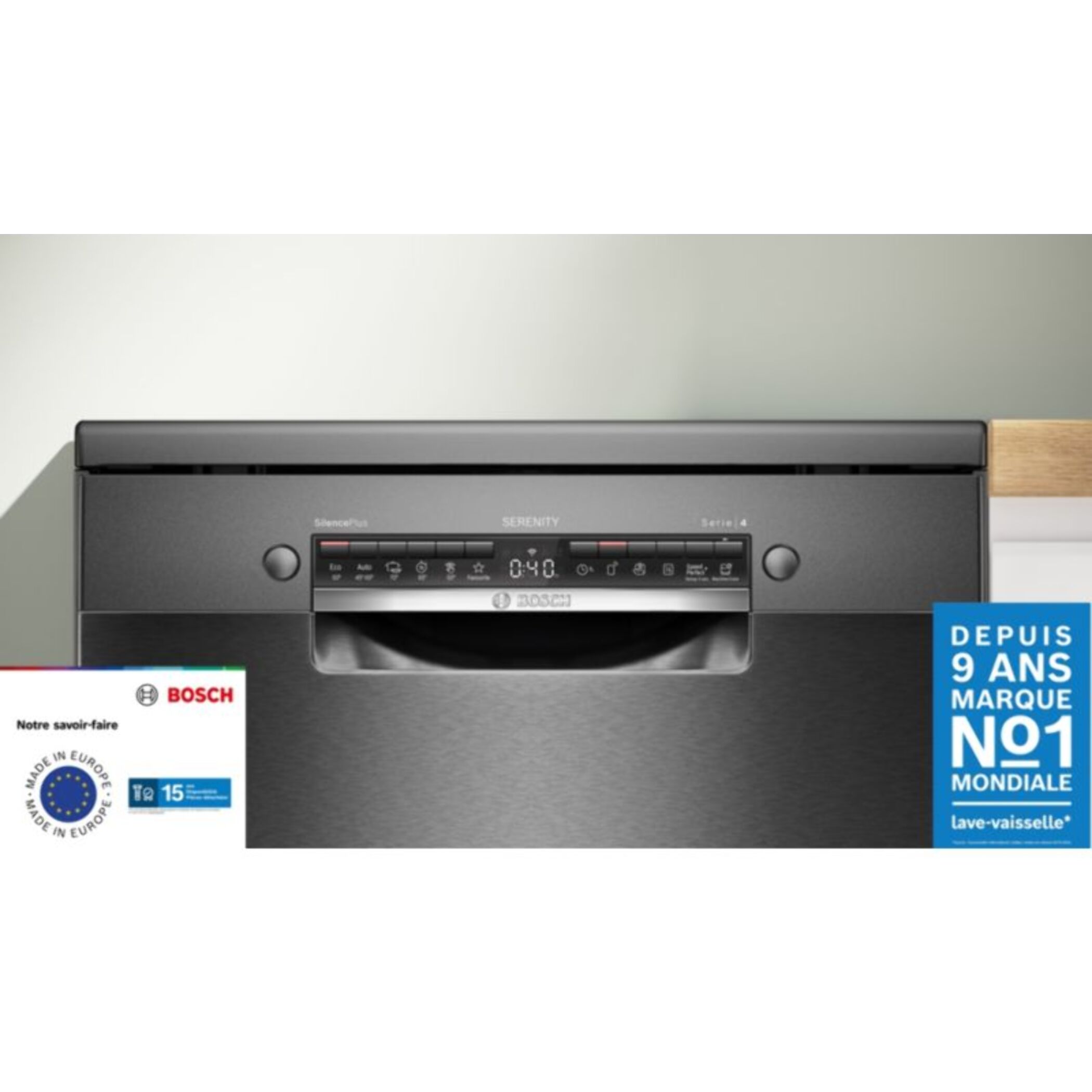Lave vaisselle 60 cm BOSCH SMS4EMC25E Serenity Série 4 Silence Plus