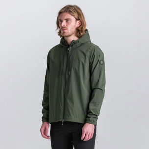 Pluvia Men's Rain Jacket With Hood - Vert Militaire - Verde Militare