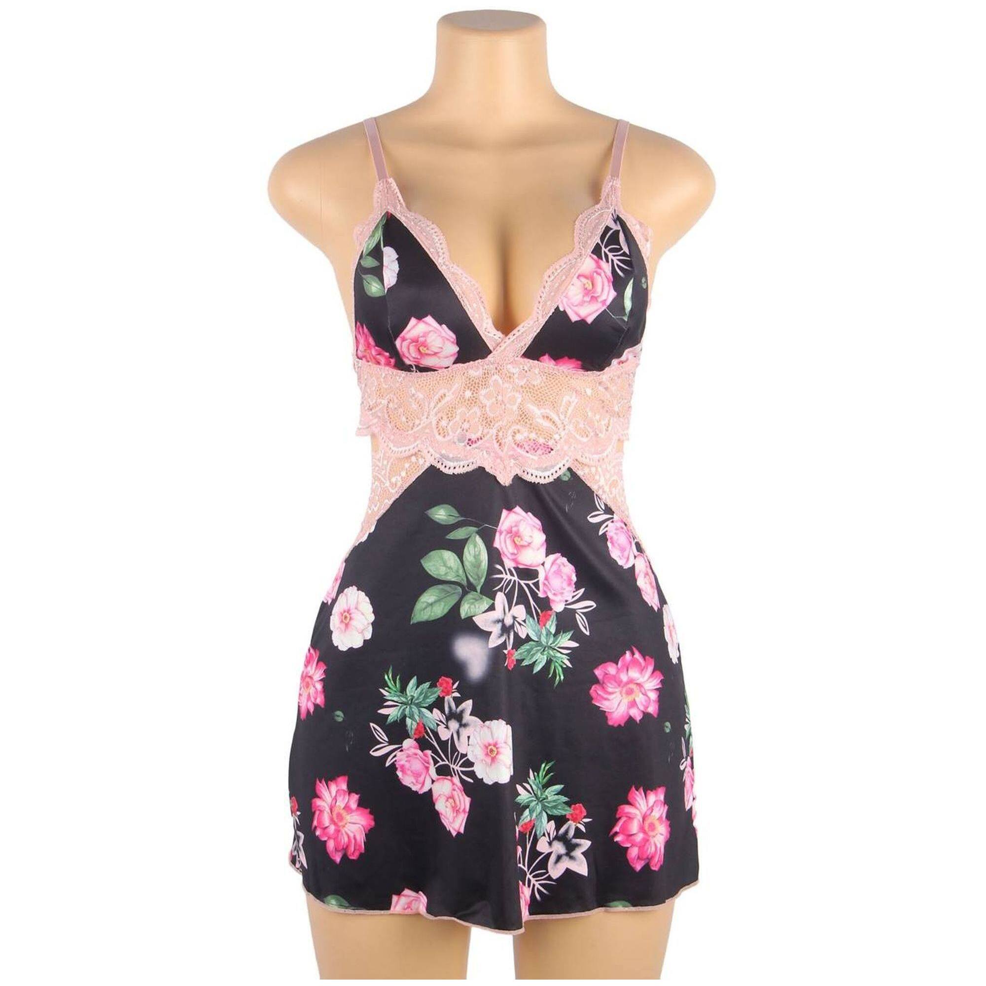 Babydoll con cordones y flores