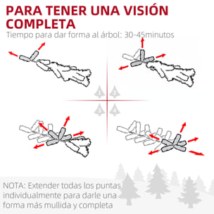 Árbol de Navidad 180 cm Árbol de Navidad Artificial con 350 Luces LED 726 Ramas y Soporte de Acero Árbol Navideño para Salón Interior Verde