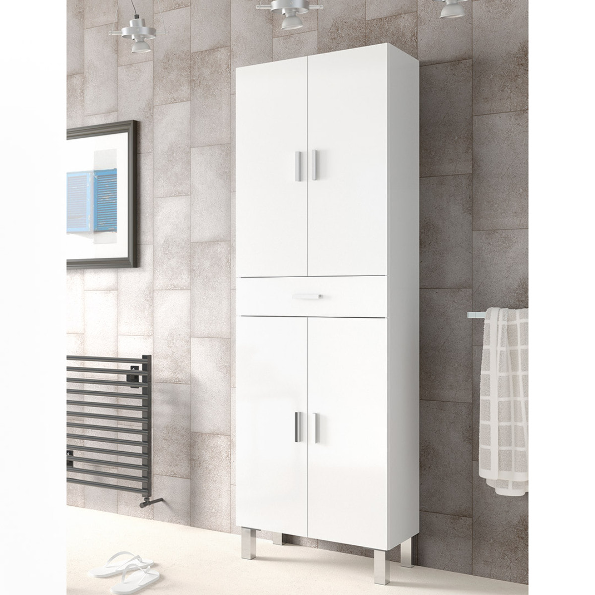 Columna Baño 4 Puertas + Cajon Aruba