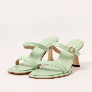 Sandalias con tacón S3194 NAPPA PASTEL GREEN/ ALBANA color Pastel green