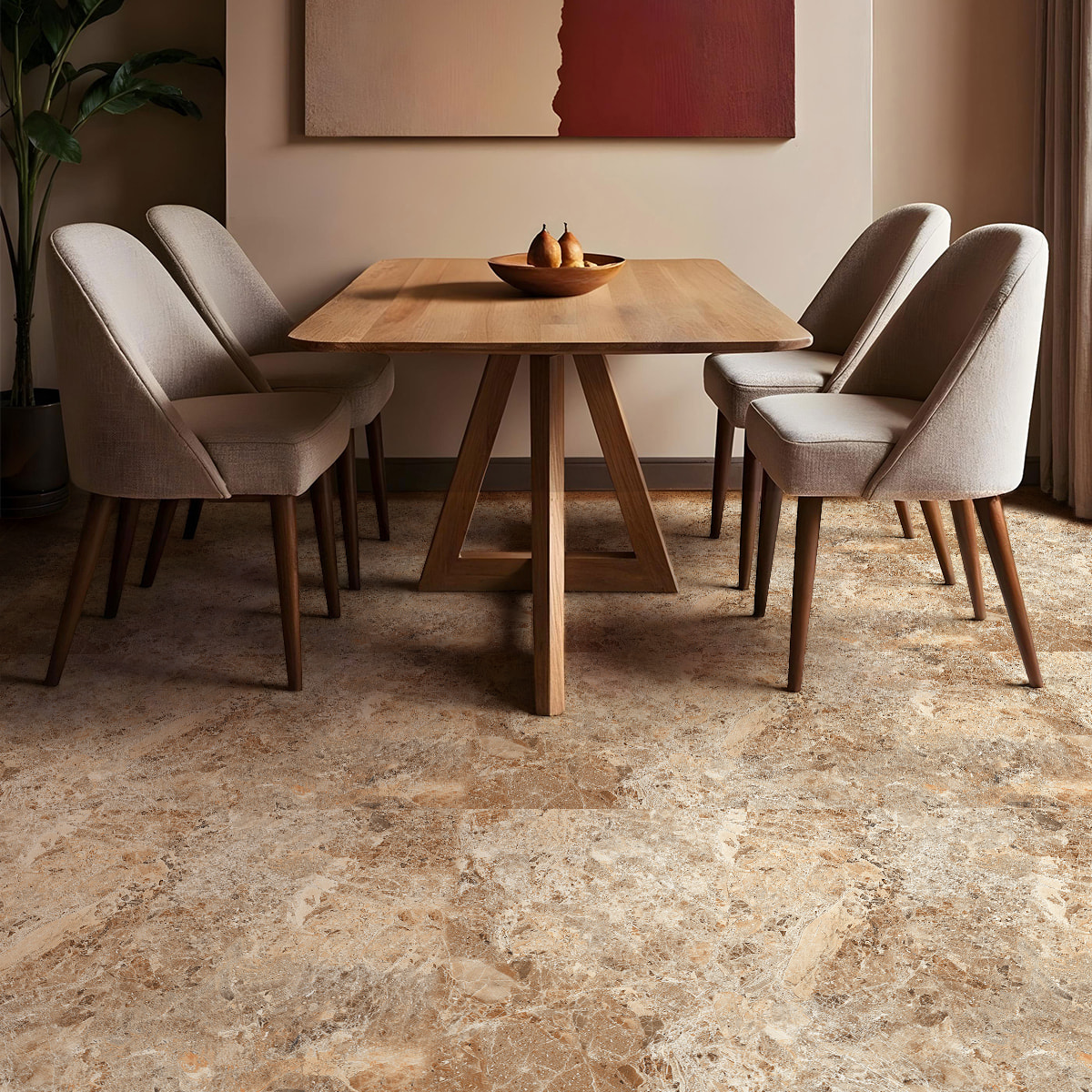 Revêtement sticker sol - MARBRE DE ANCÔNE - Rouleau adhésif Protection Anti-dérapant