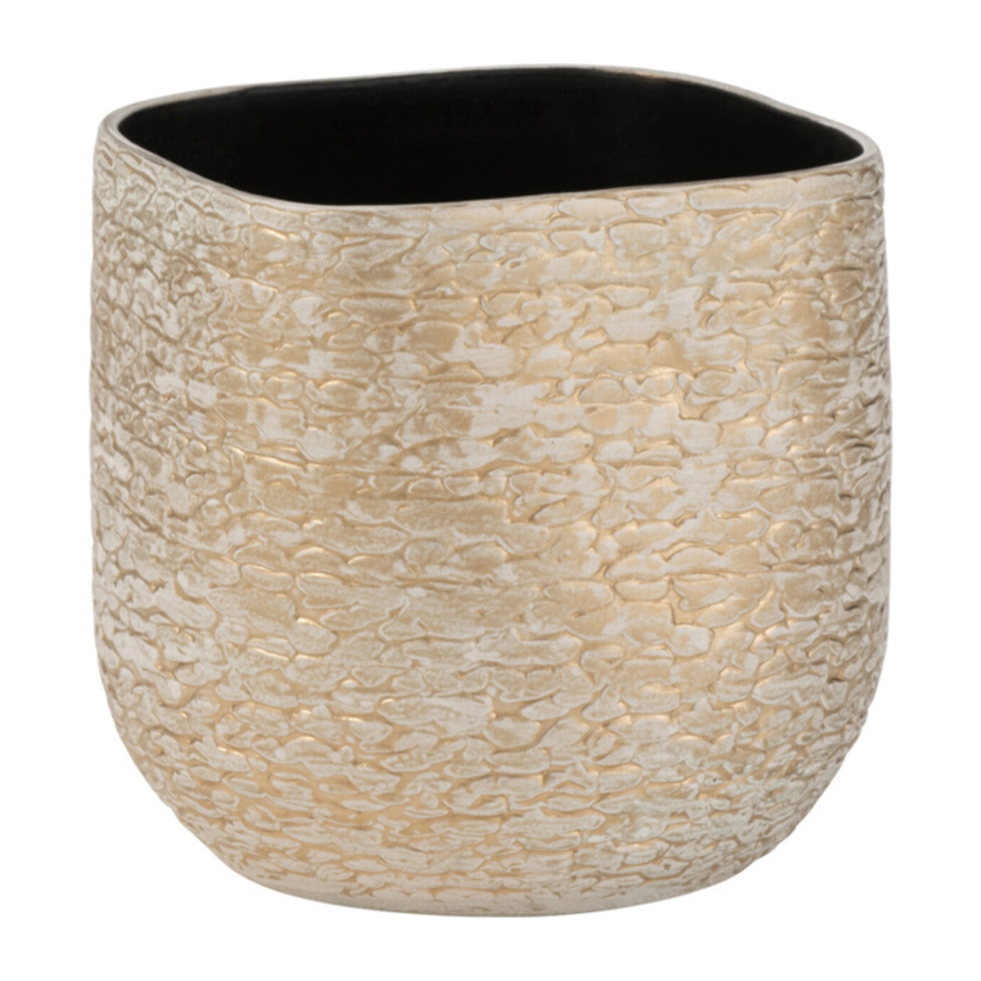 J-Line cache-pot Audrey - céramique - champagne - extra small - 2 pcs - Ø 16 cm