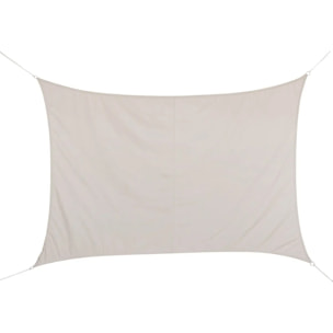 Voile d'ombrage rectangulaire "Curacao" blé 3 x 2m en polyester