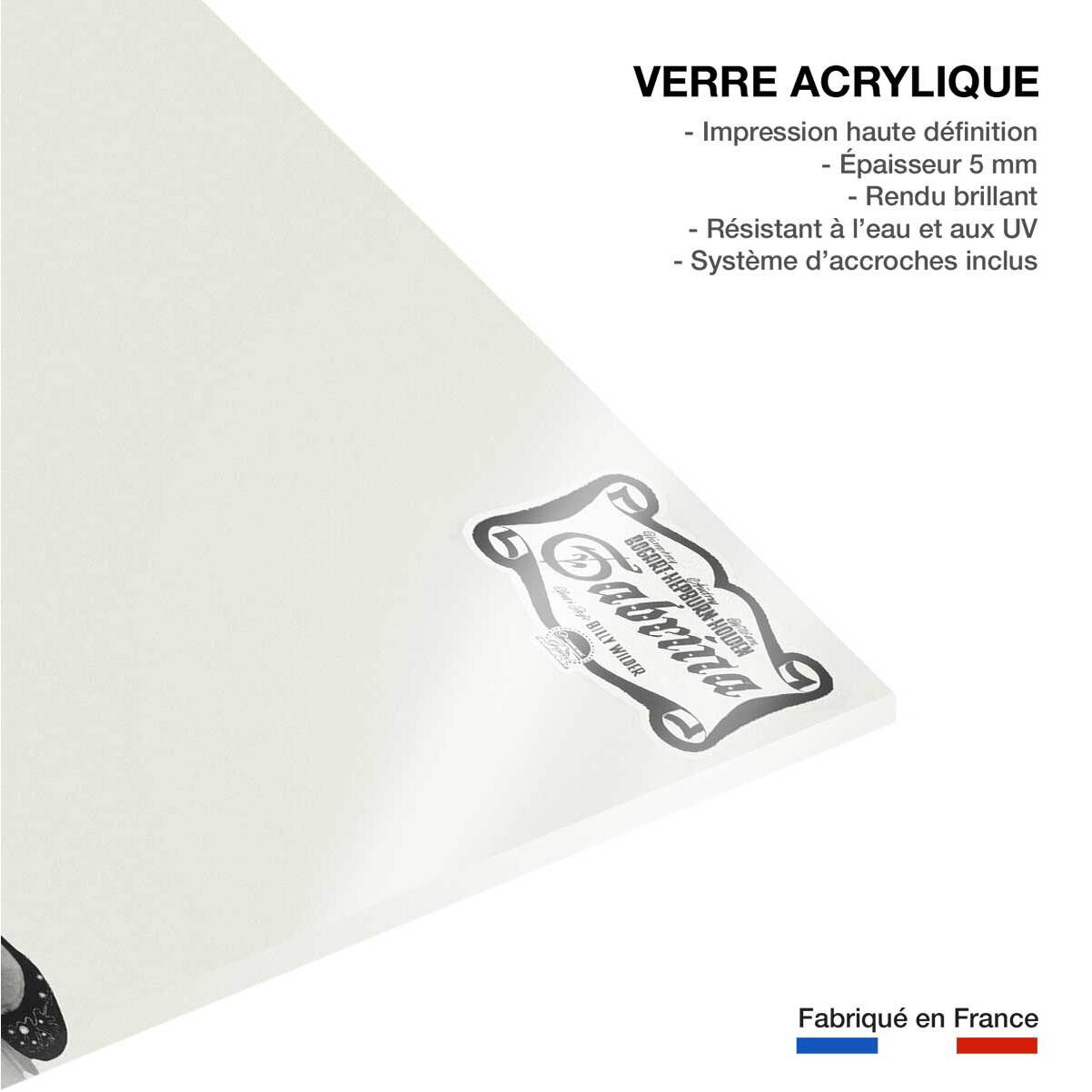 Tableau noir et blanc Photo de cinéma - Audrey Hepburn Tableau plexiglas