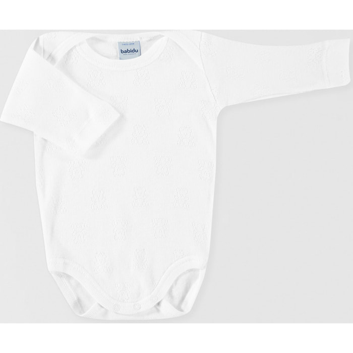 Body cruzado bebé calado ositos