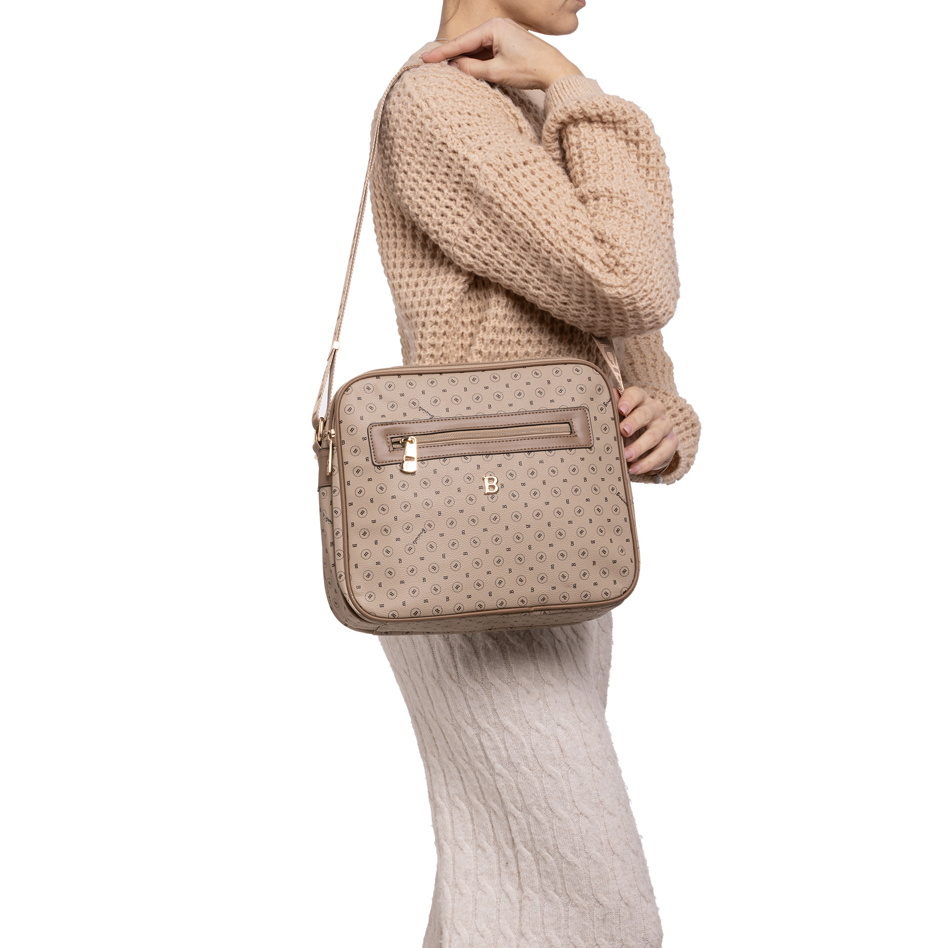 Borsa a tracolla  da donna ecopelle Prodotto Vegano 24x29x11 cm