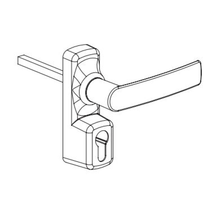 Manoeuvre extérieur Oltre sans cylindre FAPIM - blanc 9010 - 8568B/32