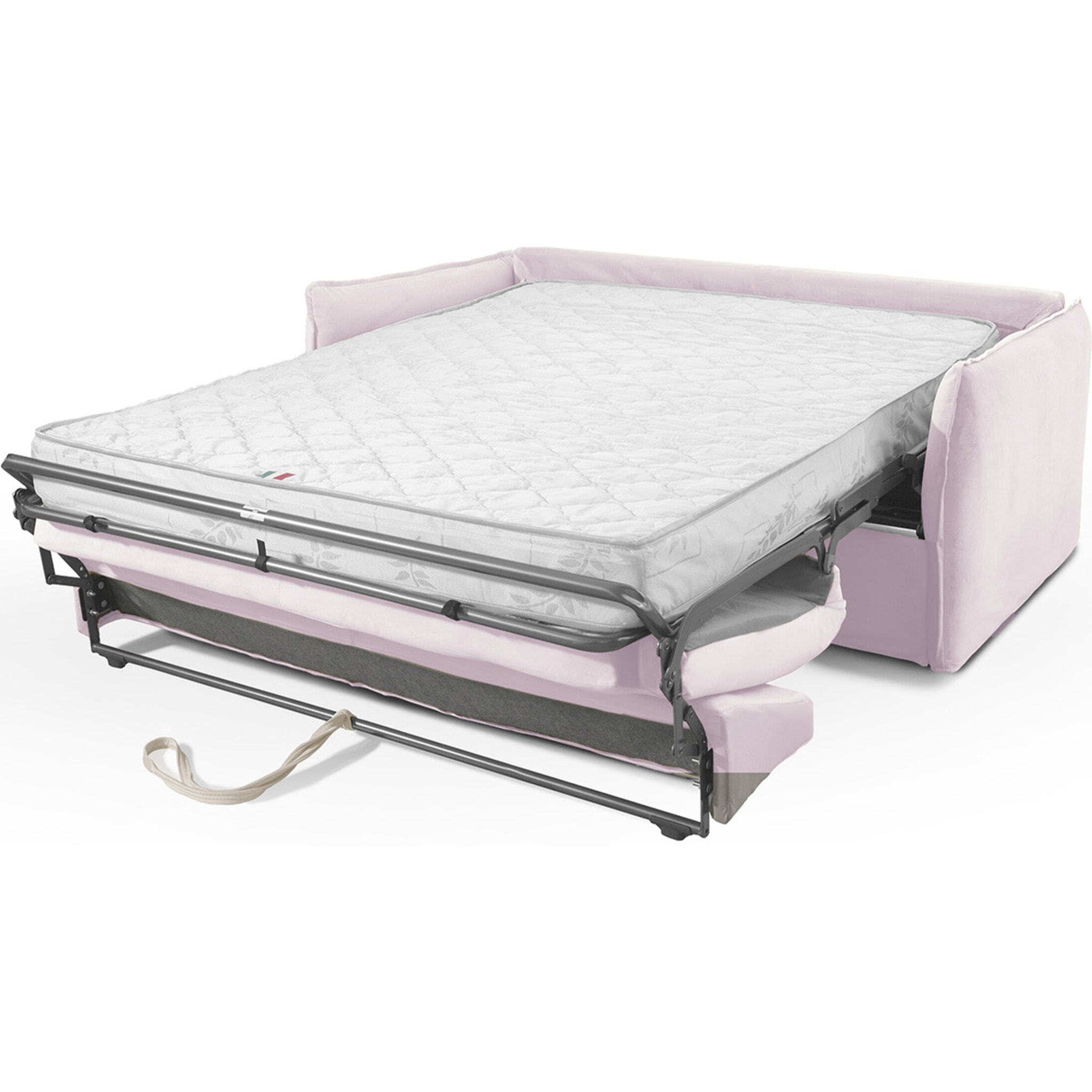 Canapé convertible express déhoussable 3 places en velours - GINA