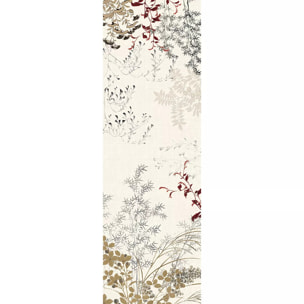 Chemin de table lin & coton lavé 150 g/m² imprimé beige Bambous parchemin