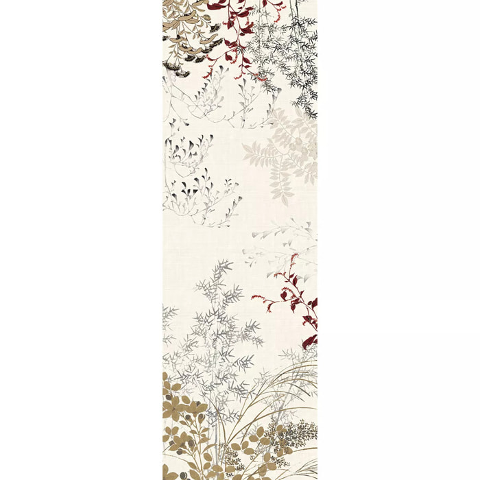 Chemin de table lin & coton lavé 150 g/m² imprimé beige Bambous parchemin